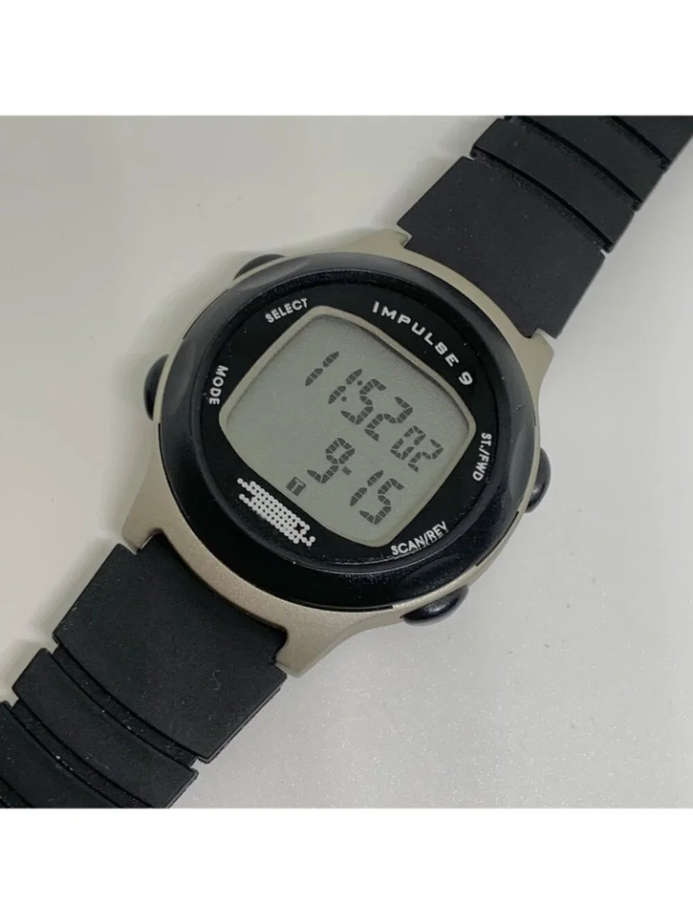 Impulse men’s digital watch black gray tone 42mm quartz analog black running